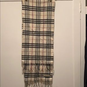 White Burberry Scarf